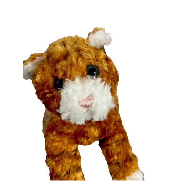 GUND Tabby Plush Stuffed Cat Orange/White Striped Blue Eyes Sienna Kitten Vtg - Picture 5 of 11